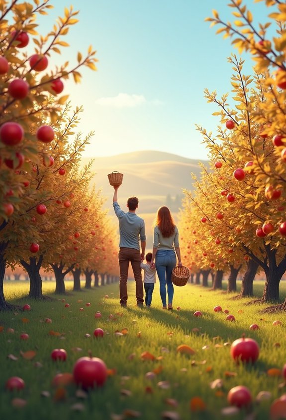 apple picking autumn bliss