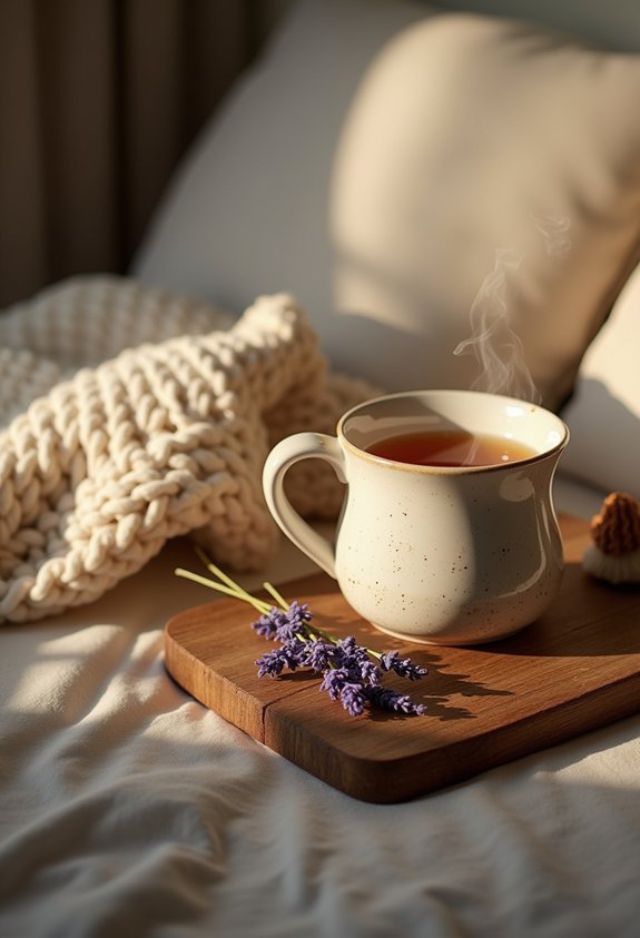 calming herbal tea ritual