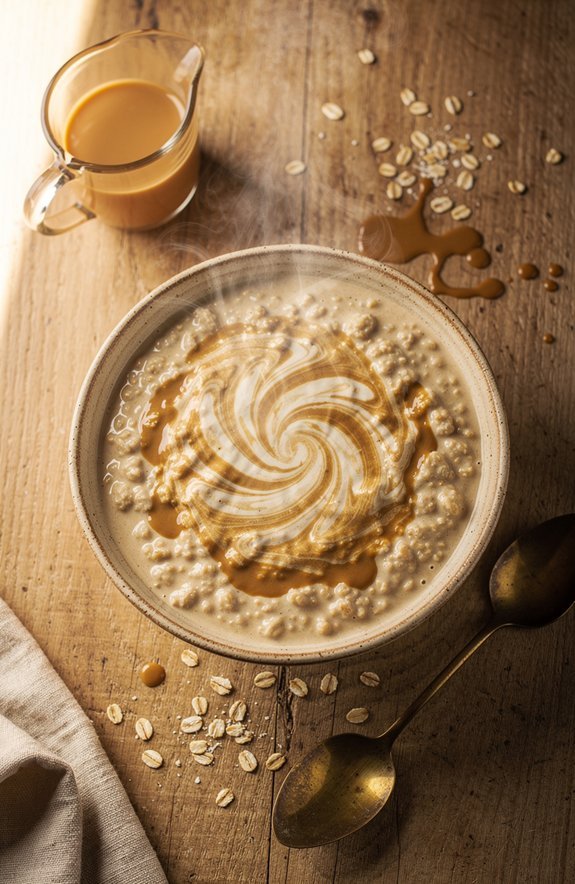 caramel coffee oatmeal bowl