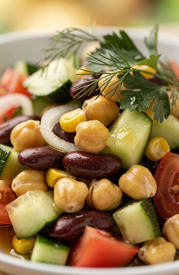 chickpea salad with fresh herbs