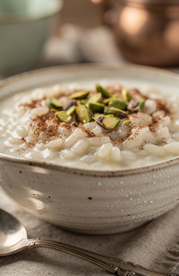 chilled rice pudding preparation