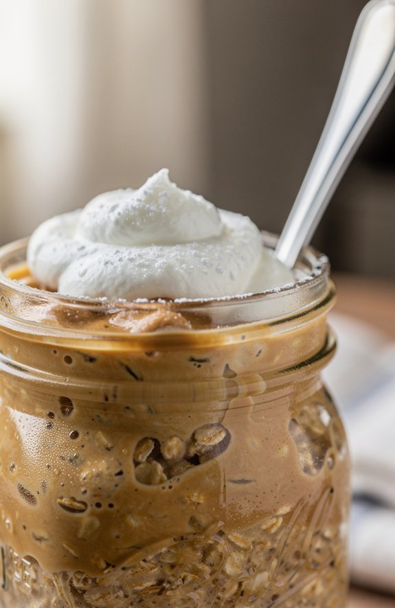 coffee infused overnight oats preparation