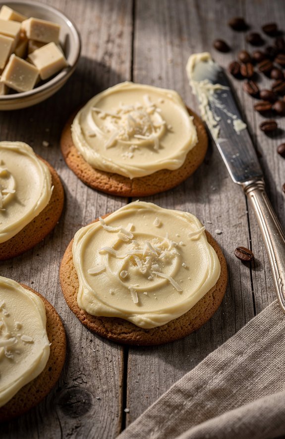 coffee infused white chocolate cookies