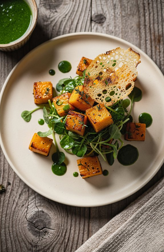 comforting roasted pumpkin salad