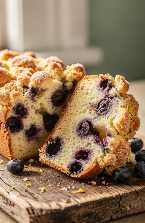 cozy blueberry lemon loaf