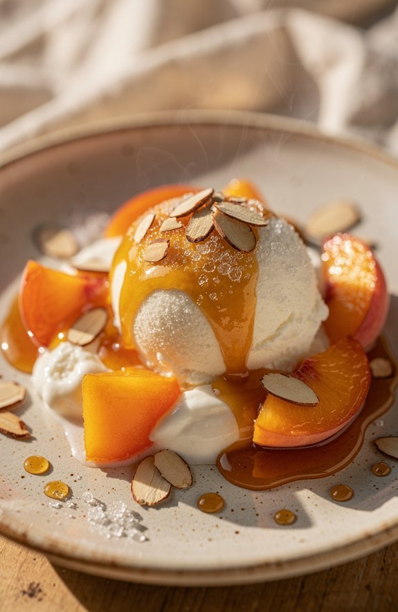 cozy caramelized peach delight