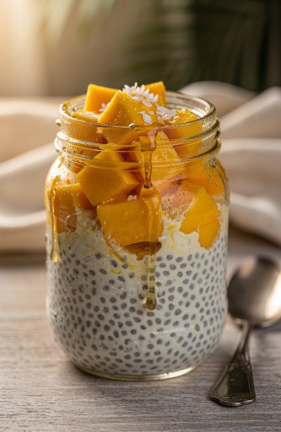 cozy coconut mango chia pudding