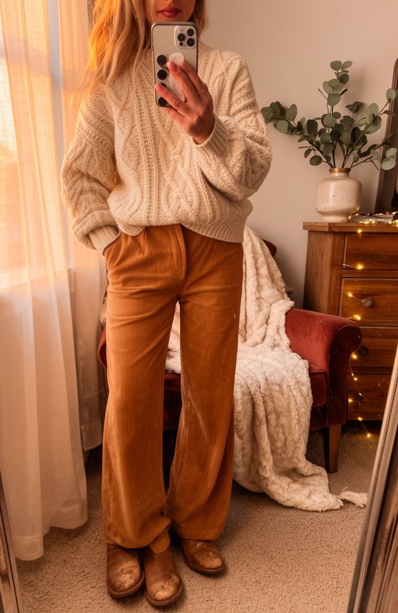 cozy corduroy trousers warmth