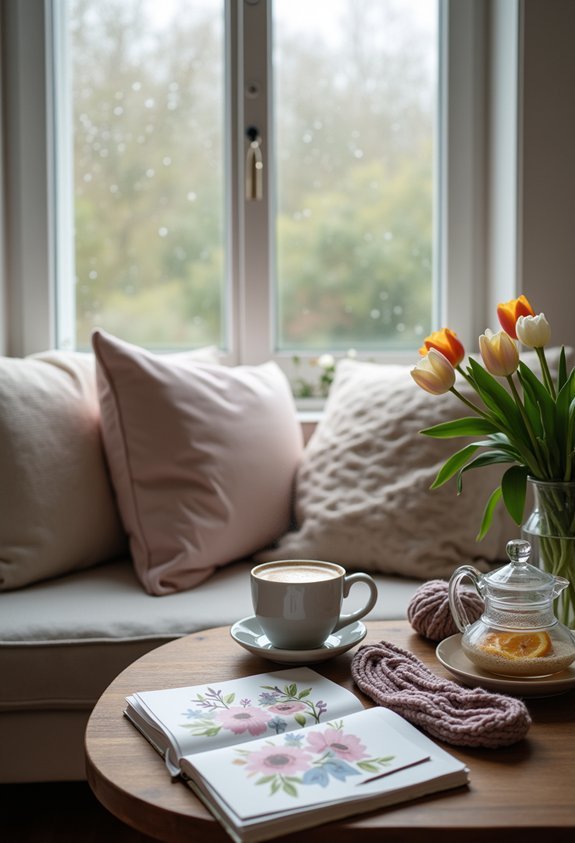 cozy drinks and crafts