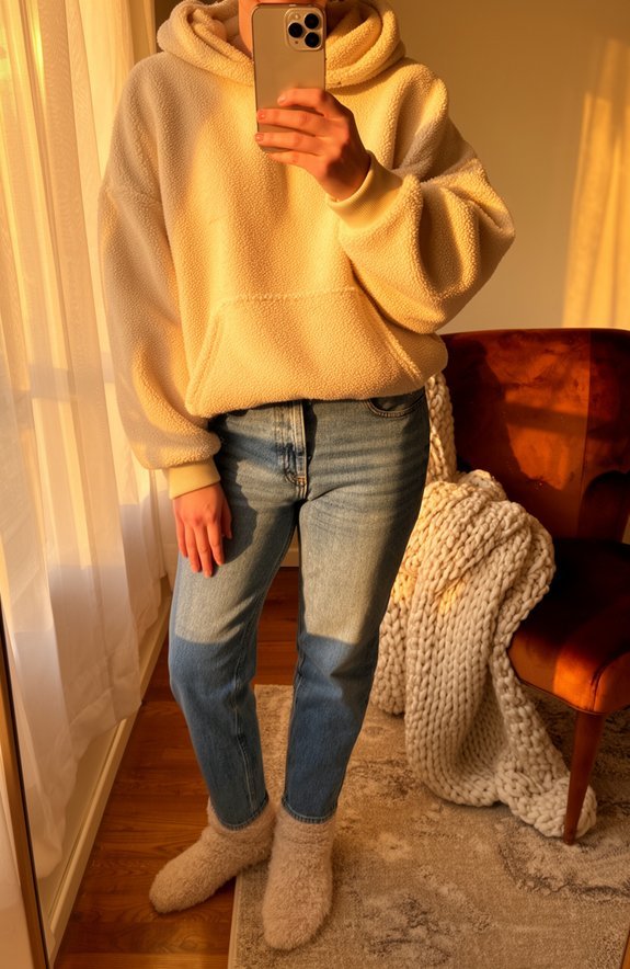 cozy fleece lined thrift hoodies