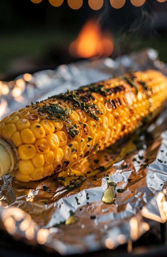 cozy herb butter grilled corn