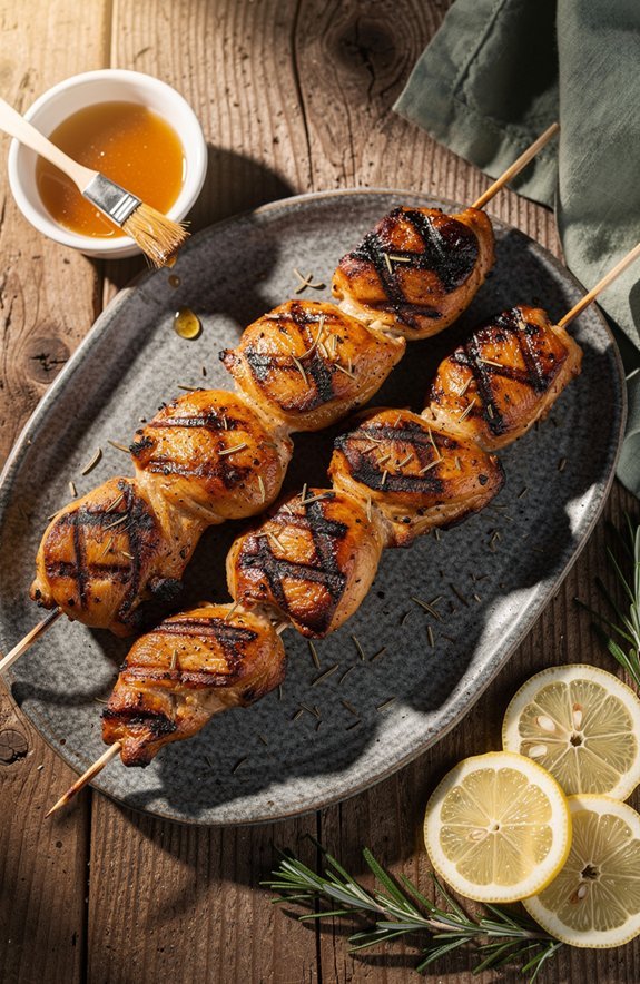 cozy honey lemon chicken kebabs