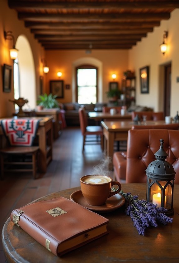 cozy lantern lit caf ambiance