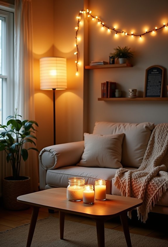 cozy layered lighting ambiance