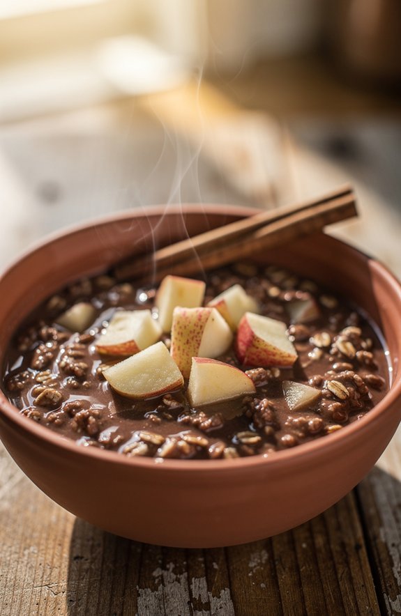 cozy mocha apple cinnamon oats