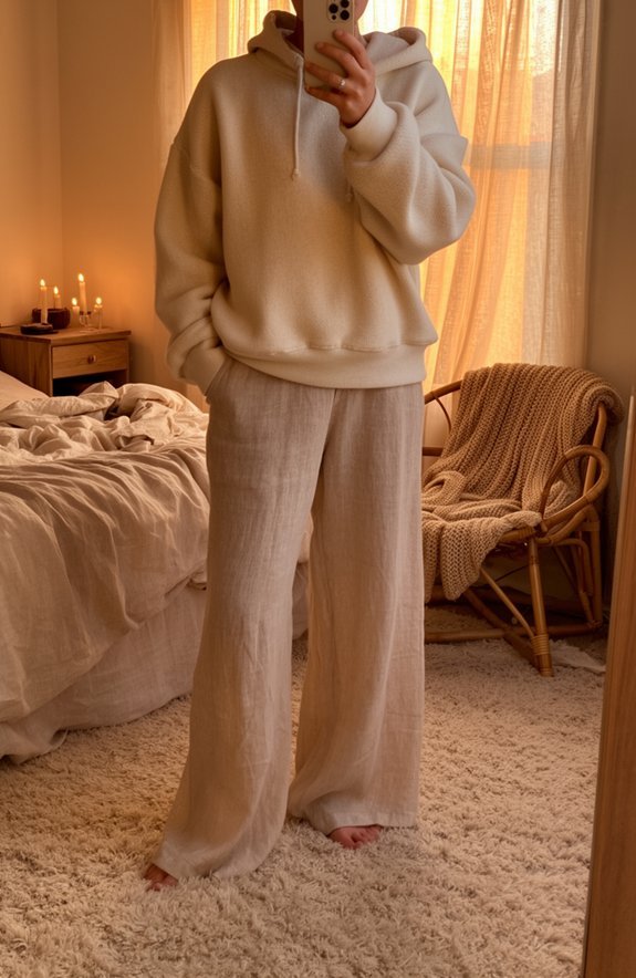 cozy oversized linen outfit