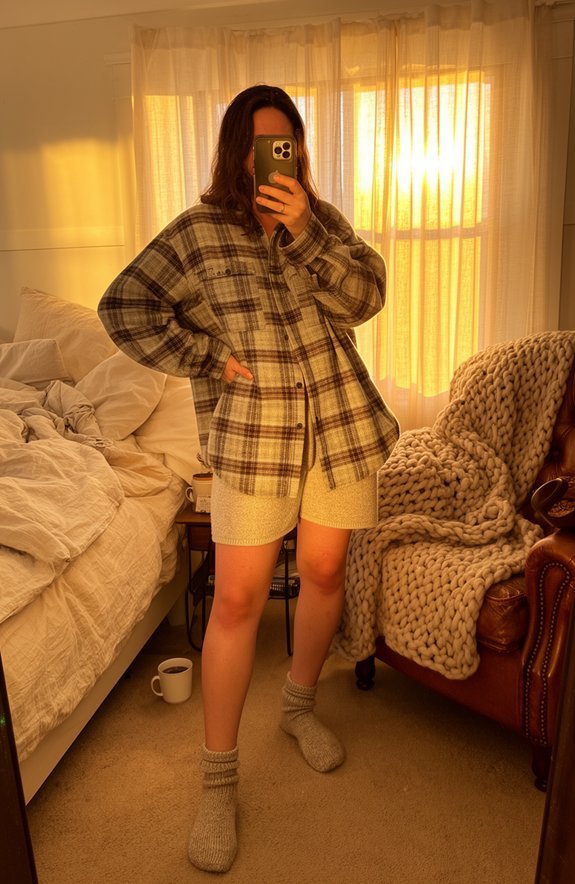 cozy oversized lounging shirts