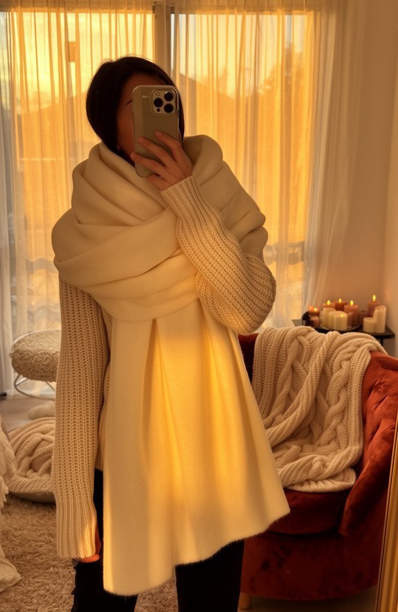 cozy oversized scarf accessory