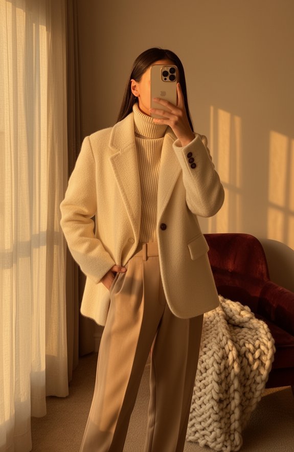 cozy structured fleece blazers