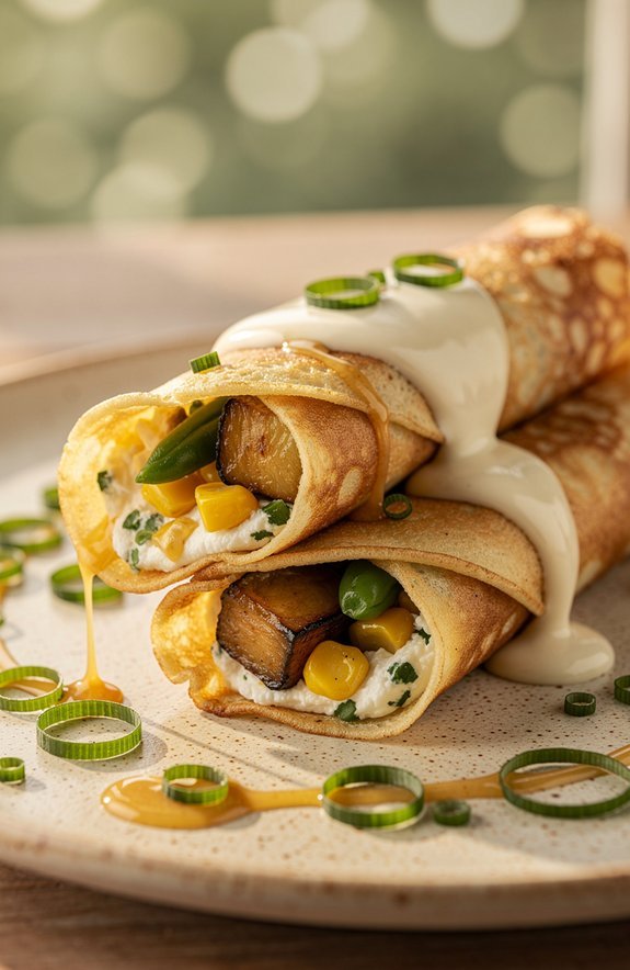 cozy summer vegetable crepes