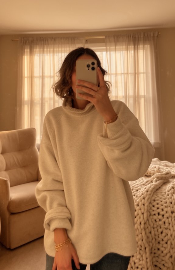 cozy sustainable fleece pullovers