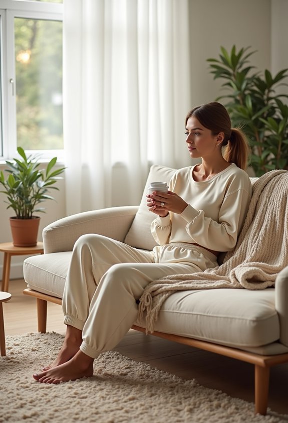 cropped sweatshirt high waist pants