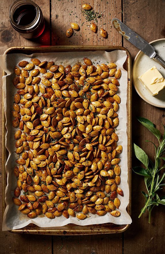 crunchy maple pumpkin seeds