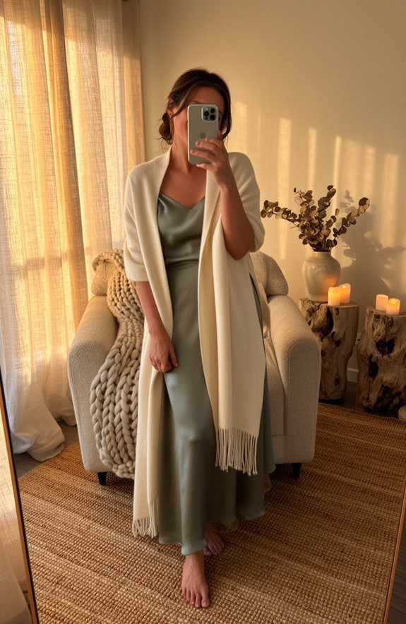 effortlessly chic cashmere layering