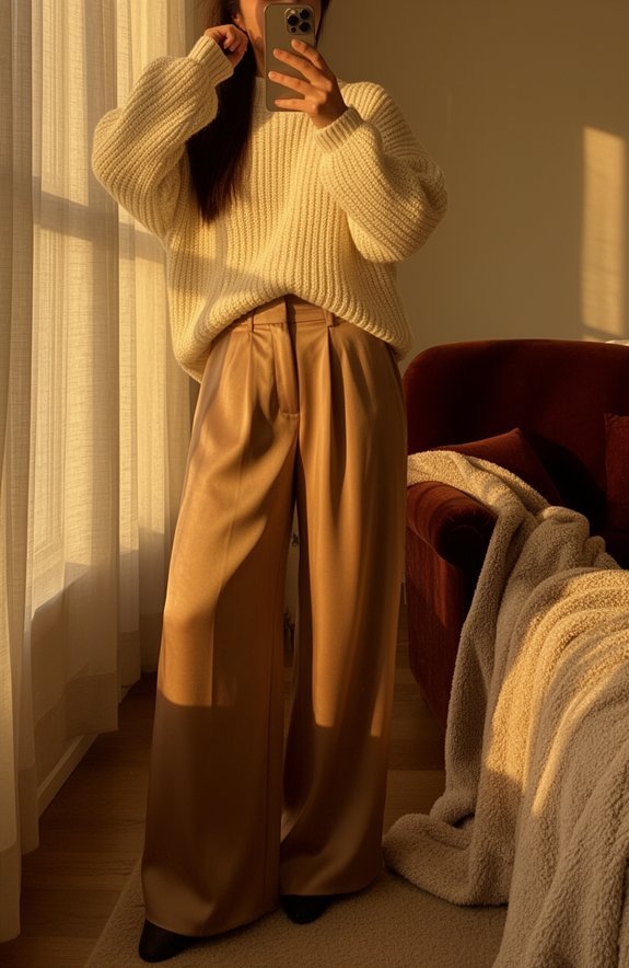 effortlessly chic wide leg trousers