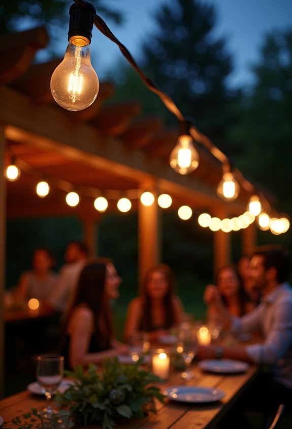 elegant outdoor party lighting