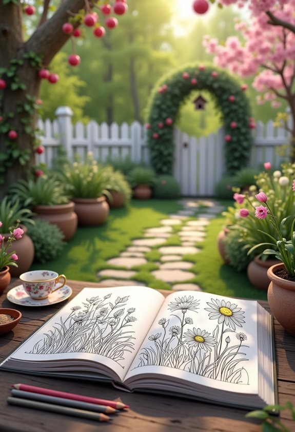 enchanting garden coloring experience