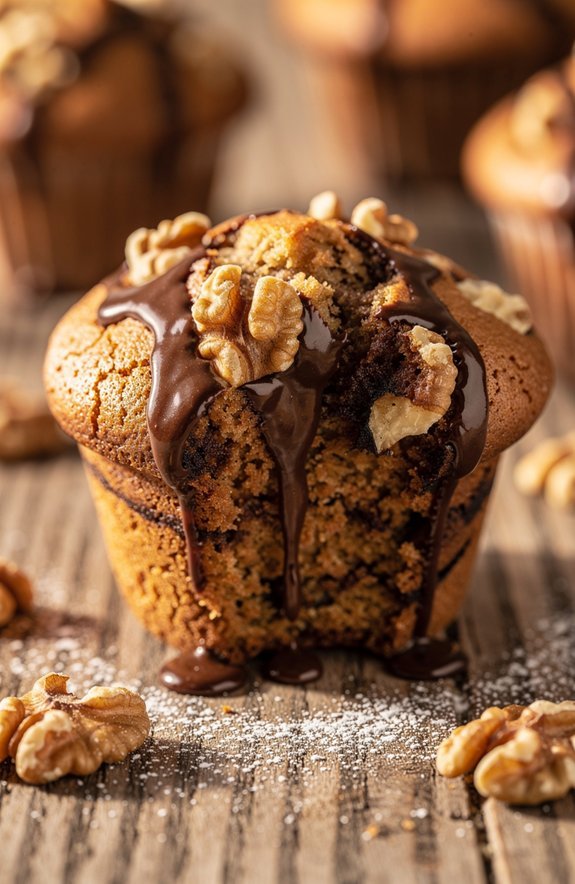 espresso apple crumble muffins