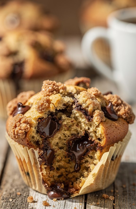 espresso chocolate chip muffins