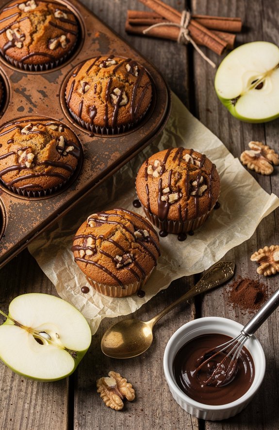 espresso infused apple crumble muffins