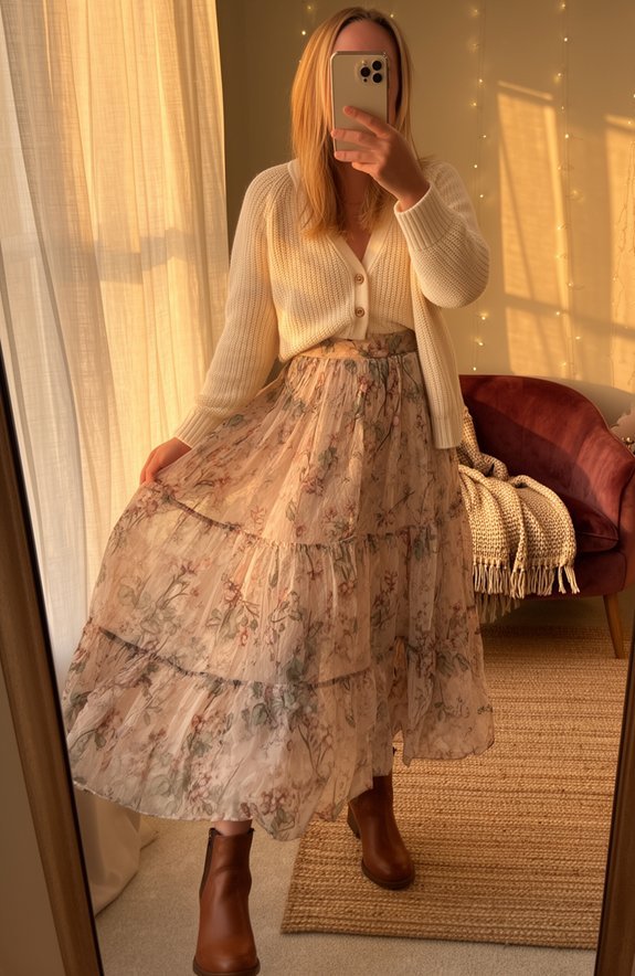 floral charm with layers