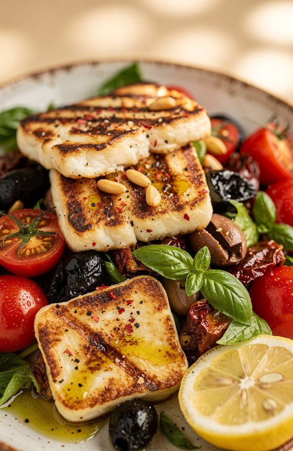 hygge grilled halloumi salad