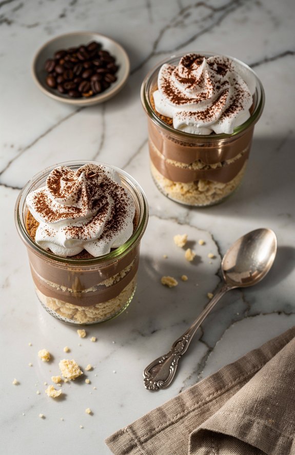 layered espresso pudding parfait