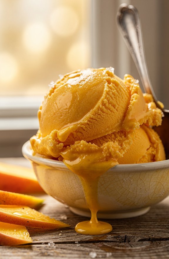 mango custard ice cream delight