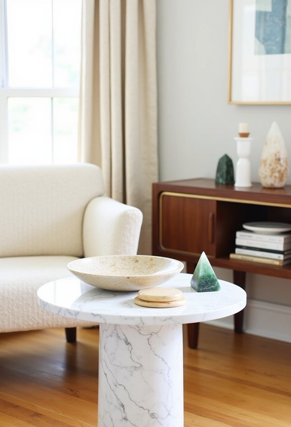 marble pieces add permanence