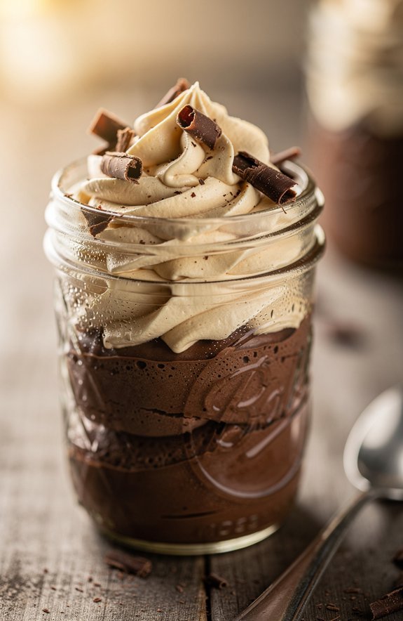 melt chocolate whip cream