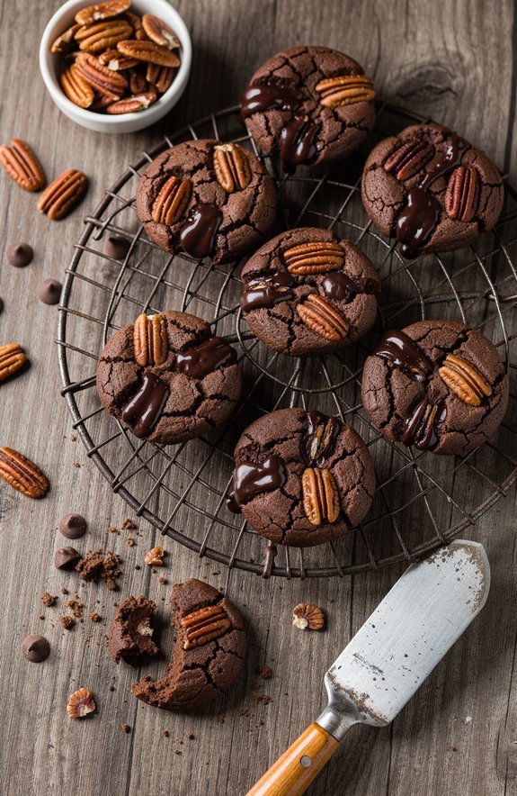 mocha pecan butter cookies