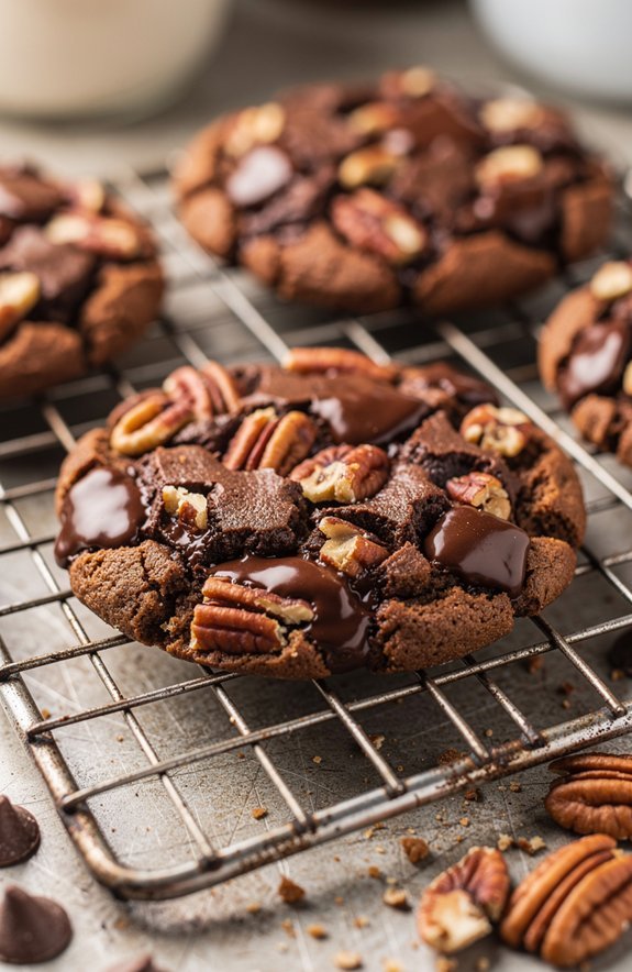 mocha pecan butter cookies