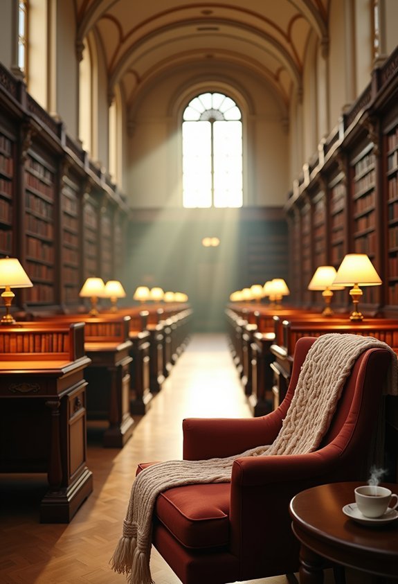 modern library with treasures