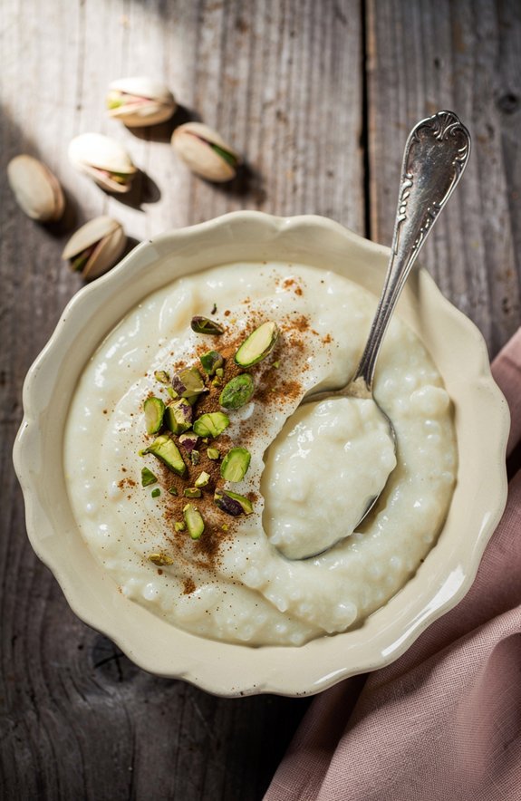 nostalgic rosewater rice pudding