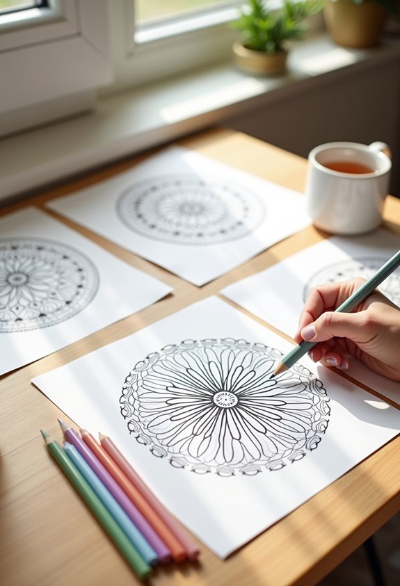 relaxing coloring page selection