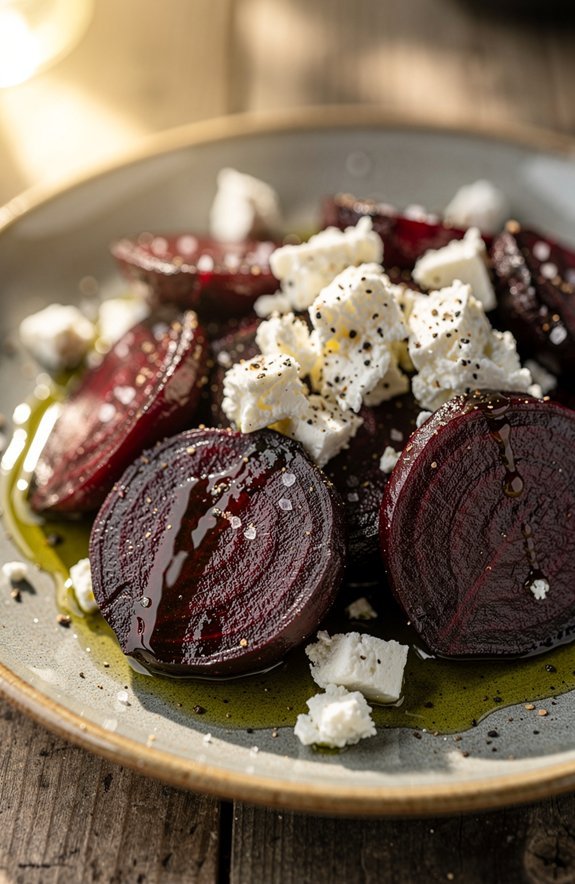 roasted beets feta olive oil