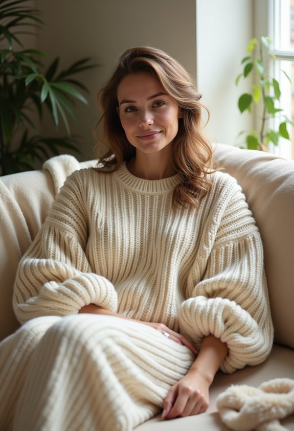 sculpted balloon sleeve knit