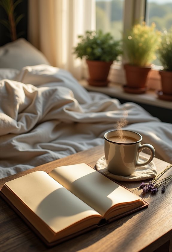 slow mornings with journaling