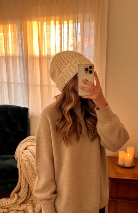 soft breathable cashmere cap