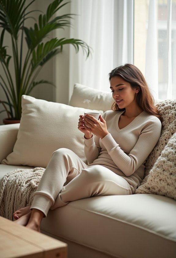 stylish cozy weekend attire